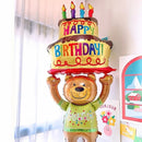 1pc Birthday Party Balloons | Birthday Decoration Big Balloons | Bear Birthday Cake Balloons | Party Balloon Decoration