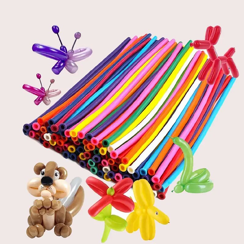 100pcs Magic Balloons Strip Balloons For Birthday Party Wedding Decorations