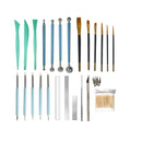 24Pcs Polymer Clay Tools Supplies Kit Roller Pin Sculpting Clay Cutters