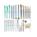 24Pcs Polymer Clay Tools Supplies Kit Roller Pin Sculpting Clay Cutters