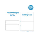 Blank White Cards and Envelopes 100 Pack | Ohuhu 5 x 7 Heavyweight Folded Cardstock and A7 Envelopes