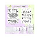 4 Sheets Sentiments Rubber Clear Stamps Set Clear Stamps For Card Making And 3 Pcs Acrylic Stamp Block Tools