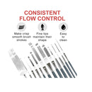 CONDA 27 Pcs Artist Paint Brush Set | Include 24 Different Shape Brushes | Mixing Knife | 1 Foam Brush with Canvas Roll