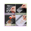 4 Sheets Sentiments Rubber Clear Stamps Set Clear Stamps For Card Making And 3 Pcs Acrylic Stamp Block Tools