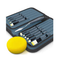 Conda 13 Pcs Paint Brush Set Includes Palette Knife and Foam and Carrying Case