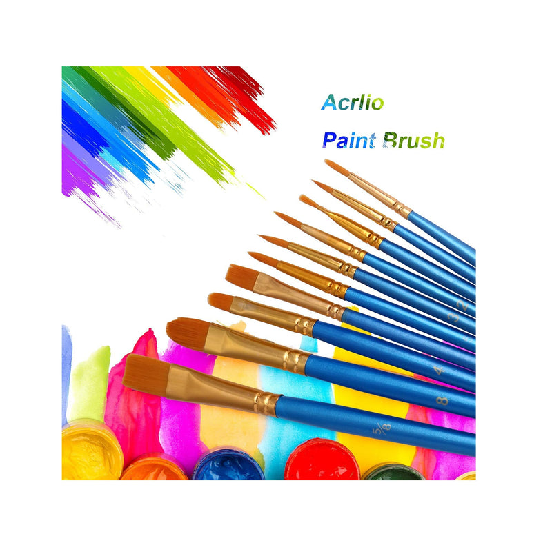 JOINREY Paint Brushes Set | 20 Pcs Round Pointed Tip Paintbrushes Nylon Hair Artist Acrylic Paint Brushes for Acrylic Oil Watercolor