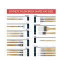 CONDA Paint Brushes Set of 24 Different Shapes Ergonomic Professional Wood Handles with Organizing Case