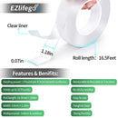 EZlifego Double Sided Tape Heavy Duty | Multipurpose Wall Tape Adhesive Strips Removable Mounting Tape | Reusable Strong Sticky Transparent
