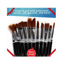 Crafts 4 All Acrylic Paint Brushes | Professional | Wide and Fine Tip | Nylon Hair Artist Paintbrushes