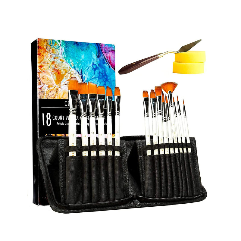 UPINS 30 Pcs Flat Paint Brushes Small Brush Bulk for Detail Painting
