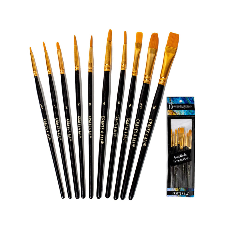 Crafts 4 All Acrylic Paint Brushes, Professional