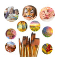 18Pack Oil Paint Brushes Sets Professional Artist Acrylic Brush Kits for Canvas Painting Ceramic | Color Gray