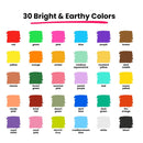 Liquid Chalk Pens | Pastel + Neon Chalk Markers | Erasable Dry Erase Pen For Whiteboards | Pack Of 30 | 6Mm