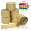 Coceca 6 Rolls 492ft Gold Crepe Paper Streamers for Birthday Party Wedding Festival Party Decorations