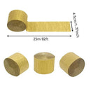 Coceca 6 Rolls 492ft Gold Crepe Paper Streamers for Birthday Party Wedding Festival Party Decorations