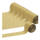 Coceca 6 Rolls 492ft Gold Crepe Paper Streamers for Birthday Party Wedding Festival Party Decorations