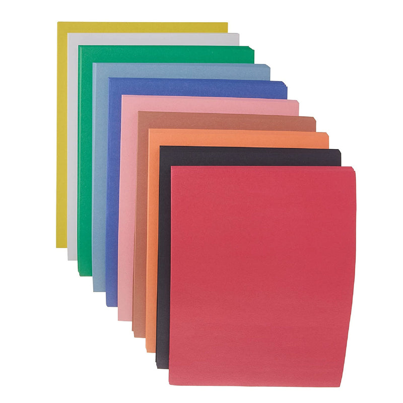 PACON Art Street | Light Construction Paper | 10 Assorted Colors | 9 x 12 Inches | 500 Sheets