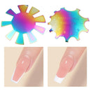 2 Pcs Chameleon French Nail Design Steel Cutters French Smile Line Cutter Mold Stainless Steel Nail Stamp Template