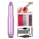 Electric Nail Drill Machine USB Rechargeable Portable Professional Nail File Kit For Acrylic Gel Nails Manicure Pedicure Polishing Shaping