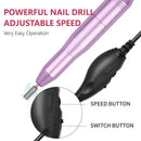 Electric Nail Drill Machine USB Rechargeable Portable Professional Nail File Kit For Acrylic Gel Nails Manicure Pedicure Polishing Shaping