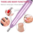 Electric Nail Drill Machine USB Rechargeable Portable Professional Nail File Kit For Acrylic Gel Nails Manicure Pedicure Polishing Shaping