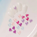 Heart Shaped Nail Art Decorations | 3D Nail Art Decals Resin Charms For Gel Acrylic Nail Design Jewelry Crafts Making