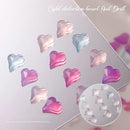 Heart Shaped Nail Art Decorations | 3D Nail Art Decals Resin Charms For Gel Acrylic Nail Design Jewelry Crafts Making