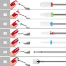 7 Pcs Ceramic Nail Drill Bits Set | Professional Remove Gel Acrylic Fake Nail | Nail Drill Bit Tools