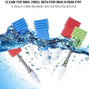 6 Pcs/set Professional Ceramic Nail Drill Bits Set Acrylic Nail File Drill Bit Pedicure Cuticle Gel Nail Polishing Head