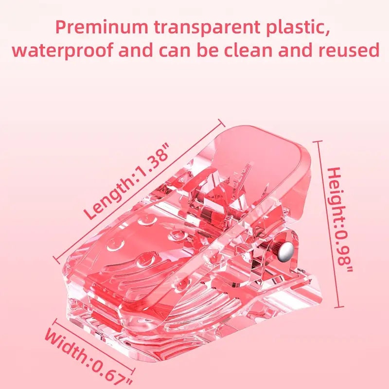 Clear Nail Tips Clip For Gel Nails Acrylic Nails | Quick Building Gel Nail Extension Builder | Professional Nail Clamps For Nail Extension
