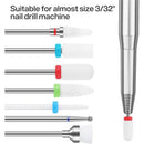 7 Pcs Ceramic Nail Drill Bits Set | Professional Remove Gel Acrylic Fake Nail | Nail Drill Bit Tools