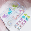6 Grids 3D Bear Nail Charms Resin Crystal Glitter Bear Nails Art Accessory For Women Girl DIY Acrylic Nail Design Supplies
