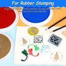 Fstaor 8 Pack 7" Large Ink Pad for Rubber Stamp Partner DIY Color, Rainbow Finger Ink Pad for Kids Washable