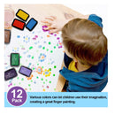 Fstaor Craft Large Ink Pad for Rubber Stamps, Non-Toxic Washable Safe Stamp Pads for Kids, Ink Pads Permanent for Paper Wood  (Pack of 12)