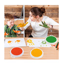 HOBBY HORSE 12 Pack Large Round Craft Ink Pad 12 Colors Rainbow DIY Fingerprint Ink Pad Washable Painting Card Stamps Partner