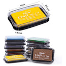 Fstaor Craft Large Ink Pad for Rubber Stamps, Non-Toxic Washable Safe Stamp Pads for Kids, Ink Pads Permanent for Paper Wood  (Pack of 12)