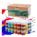 Artecho | Acrylic Art Paint Set | 24 Bottles Of Basic Colors (59 Ml / 2 Oz) Craft Paints