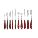 10 Pcs Palette Knife Set for Acrylic Wooden Handle Painting Pallet Knife Set Art Tools