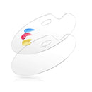 2 Pieces Acrylic Paint Palette with Thumb Hole | Clear Paint Tray 12 x 8 inches Oval | Easy Clean Non-Stick Artist Pallet
