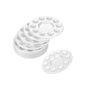 CENTSTAR 15 Pcs Round Paint Tray Palettes Plastic for Acrylic Oil Watercolor Craft DIY Art Painting Palettes | Color White 15 PCS