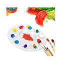 CENTSTAR 15 Pcs Round Paint Tray Palettes Plastic for Acrylic Oil Watercolor Craft DIY Art Painting Palettes | Color White 15 PCS
