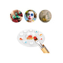 CENTSTAR 15 Pcs Round Paint Tray Palettes Plastic for Acrylic Oil Watercolor Craft DIY Art Painting Palettes | Color White 15 PCS