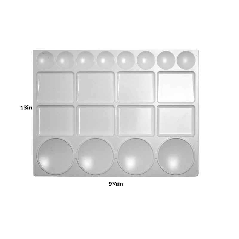 Bella Bora Paint Palette with 20 Wells, Painting Supplies Tray for  Watercolor, Oil, Acrylic Paints, Empty Plastic Wet Artist Mixing Art Paint  Holder Organizer for Painters and Kids