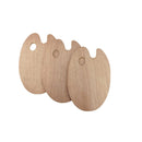 Weoxpr 8" x 12" Oval Wooden Painting Palette | 3 Pack