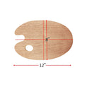 Weoxpr 8" x 12" Oval Wooden Painting Palette | 3 Pack