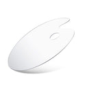 LEVOSTORE Acrylic Paint Palette | Art Palette Clear Oval-Shaped Non-Stick Oil Paint Palette | 11.8 x 7.9 inches