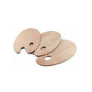 Weoxpr 8" x 12" Oval Wooden Painting Palette | 3 Pack
