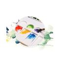 Jucoan 2 Pack 10-Well Ceramic Watercolor Painting Palette | 7-1/2 x 4-1/3-Inch Rectangle Artist Paint Palette | Mixing Tray for Oil Painting