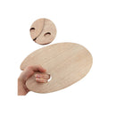 Weoxpr 8" x 12" Oval Wooden Painting Palette | 3 Pack