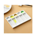 Jucoan 2 Pack 10-Well Ceramic Watercolor Painting Palette | 7-1/2 x 4-1/3-Inch Rectangle Artist Paint Palette | Mixing Tray for Oil Painting